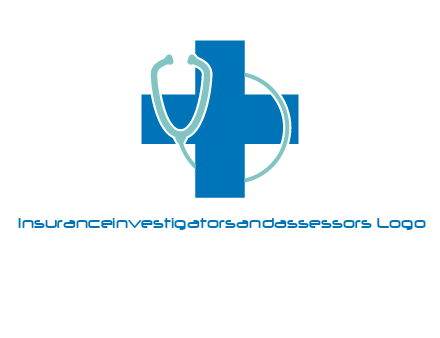 stethoscope around first aid sign