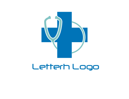 stethoscope around first aid sign