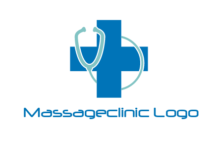 stethoscope around first aid sign