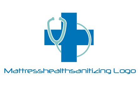 stethoscope around first aid sign
