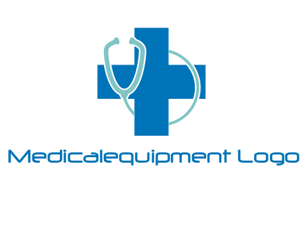 stethoscope around first aid sign