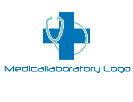 stethoscope around first aid sign