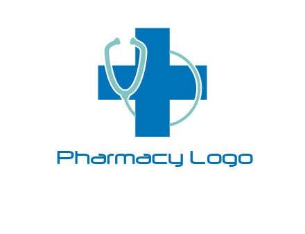 stethoscope around first aid sign