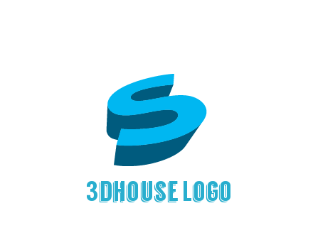 abstract 3D letter S