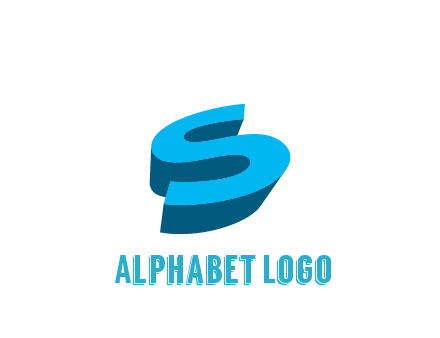 abstract 3D letter S