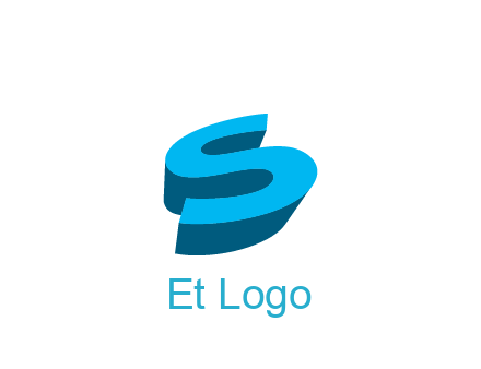 abstract 3D letter S