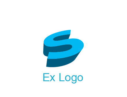 abstract 3D letter S