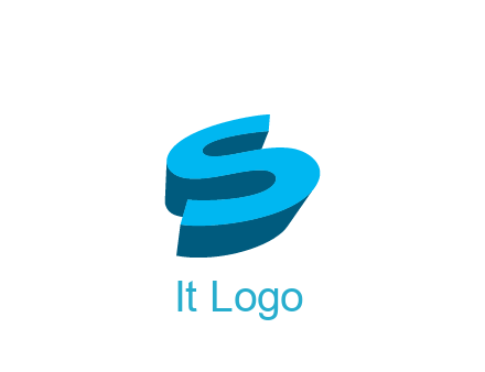 abstract 3D letter S