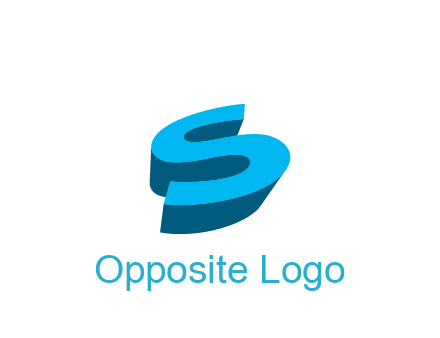 abstract 3D letter S
