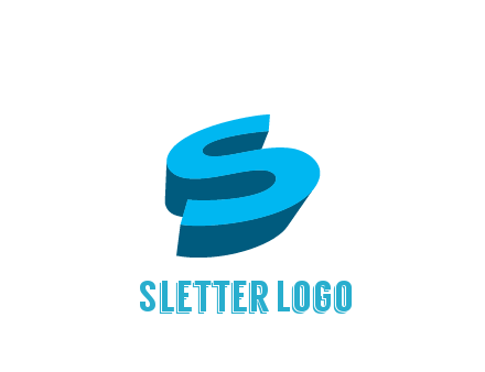 abstract 3D letter S