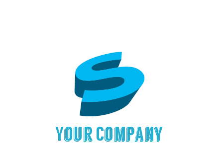 abstract 3D letter S