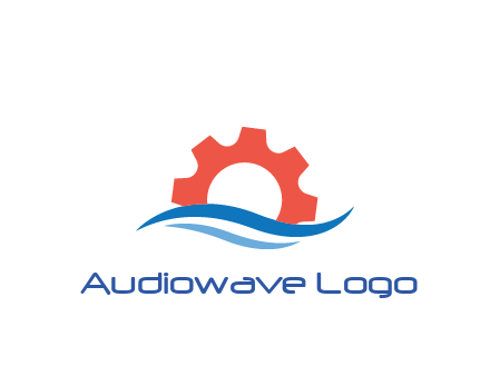 gear behind swooshes forming waves
