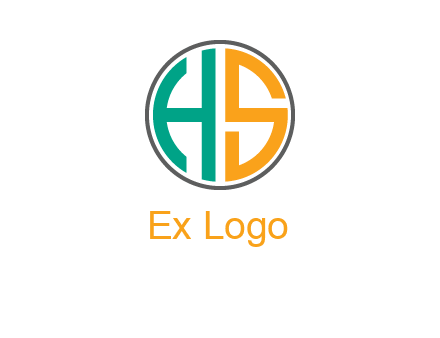 letter h and s inside the circle logo