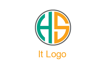 letter h and s inside the circle logo