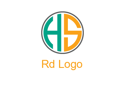 letter h and s inside the circle logo
