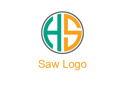 letter h and s inside the circle logo