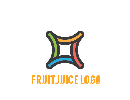 line art colorful curved square
