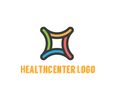 line art colorful curved square