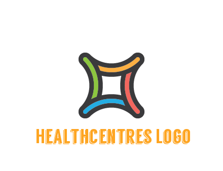 line art colorful curved square