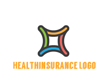 line art colorful curved square