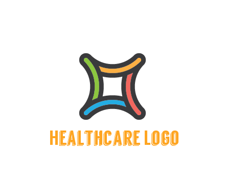 line art colorful curved square