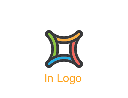 line art colorful curved square