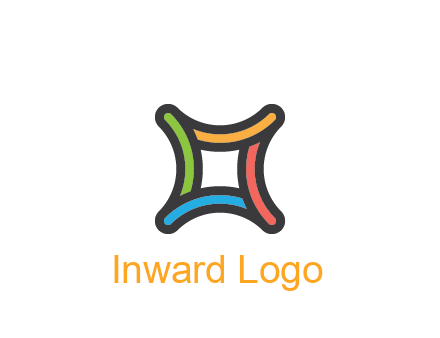 line art colorful curved square