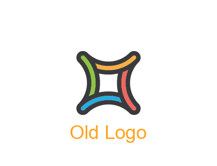 line art colorful curved square