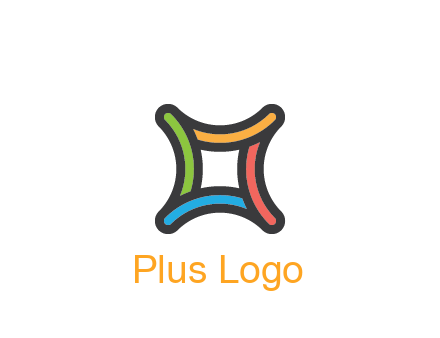 line art colorful curved square