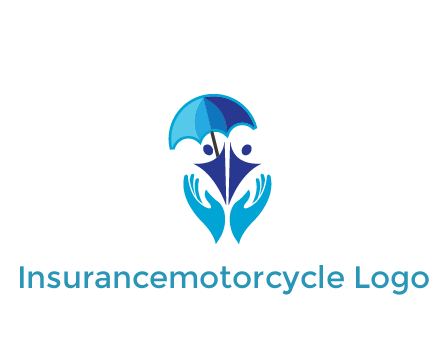 people icons with umbrella in hands