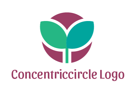 circle behind leaves