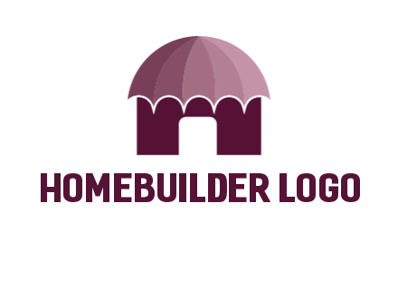 umbrella forming awning on house