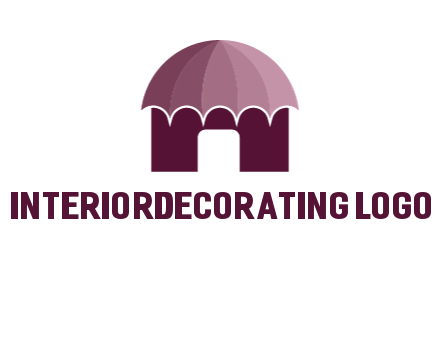 umbrella forming awning on house