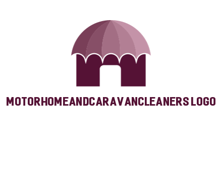 umbrella forming awning on house