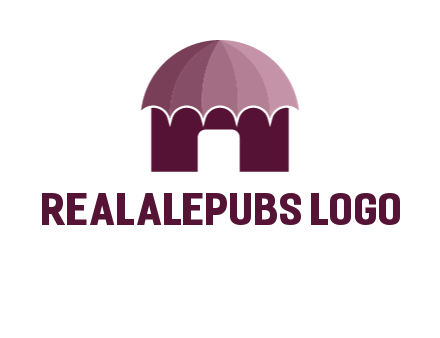 umbrella forming awning on house