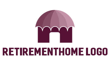 umbrella forming awning on house