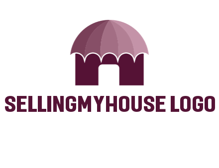 umbrella forming awning on house