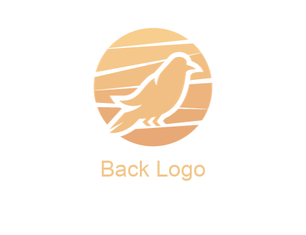 negative spacing lines forming bird in circle