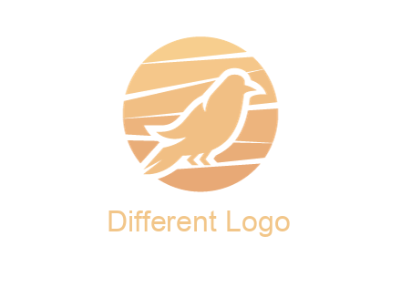negative spacing lines forming bird in circle