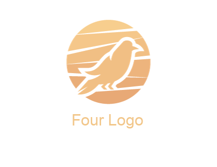 negative spacing lines forming bird in circle
