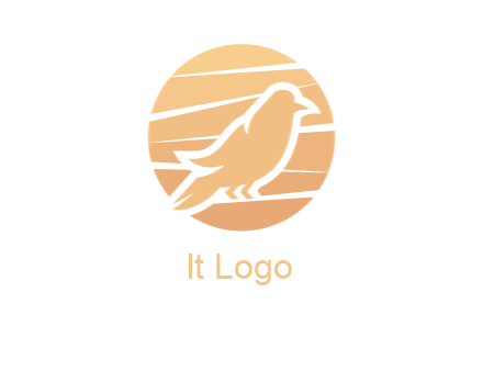 negative spacing lines forming bird in circle