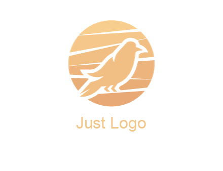 negative spacing lines forming bird in circle