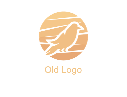 negative spacing lines forming bird in circle