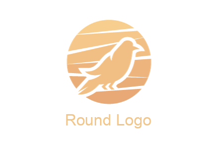 negative spacing lines forming bird in circle