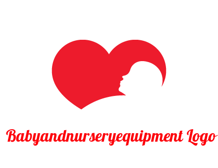negative spacing child head in heart
