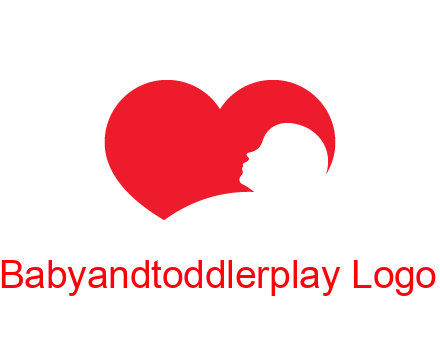 negative spacing child head in heart