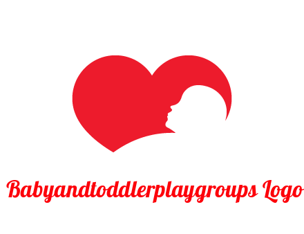 negative spacing child head in heart