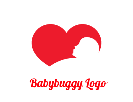 negative spacing child head in heart