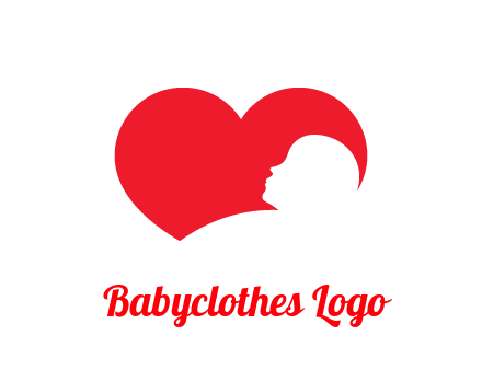 negative spacing child head in heart