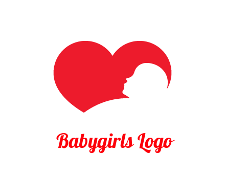 negative spacing child head in heart